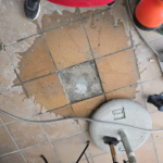 Sonda odhalená porucha hydroizolácie terasy